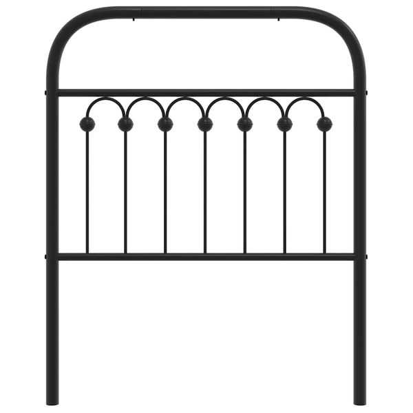 Schwarzes Metall Kopfteil 80 cm