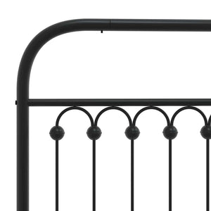 Schwarzes Metall Kopfteil 80 cm
