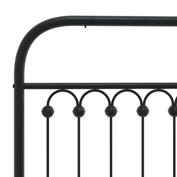 Schwarzes Metall Kopfteil 80 cm