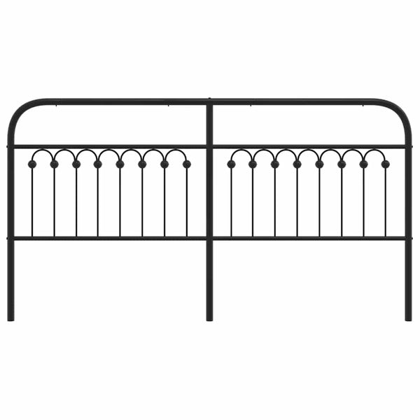 Metall Kopfteil Schwarz 180 cm