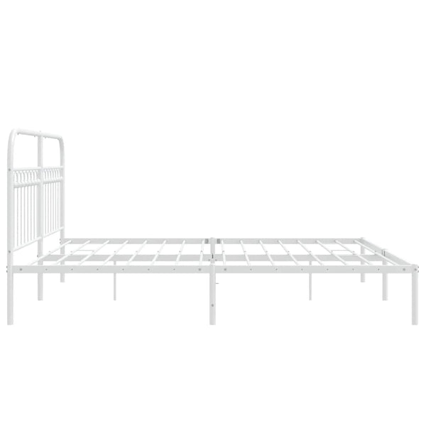 Bettgestell Metall Weiß 183x203 cm
