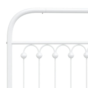 Metall Bettgestell Weiß 183x203 cm