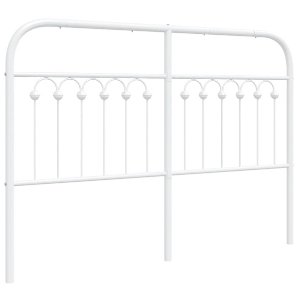 Ersatz-Kopfteil Metall Weiß 135cm