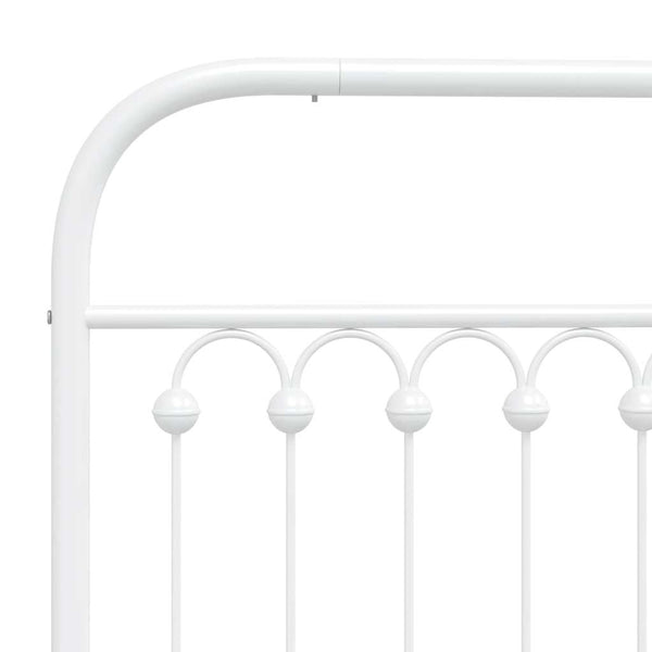 Ersatz-Kopfteil Metall Weiß 135cm