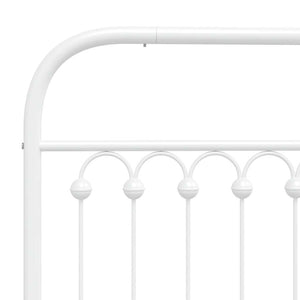 Metall Kopfteil Weiß 180 cm