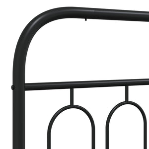 Bettgestell Metall Schwarz 75x190 cm