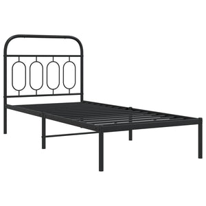 Metall Bettgestell Schwarz 90x190 cm