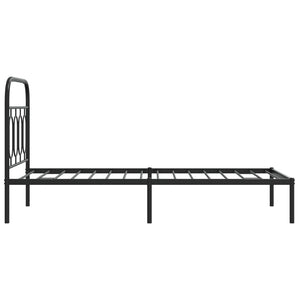 Metall Bettgestell Schwarz 90x190 cm