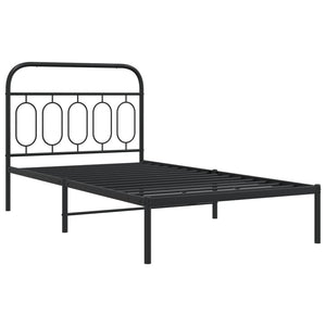 Metall Bettgestell Schwarz 100x190 cm