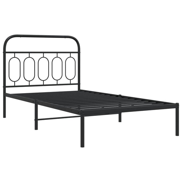 Metall Bettgestell Schwarz 100x190 cm