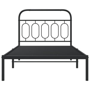 Metall Bettgestell Schwarz 100x190 cm