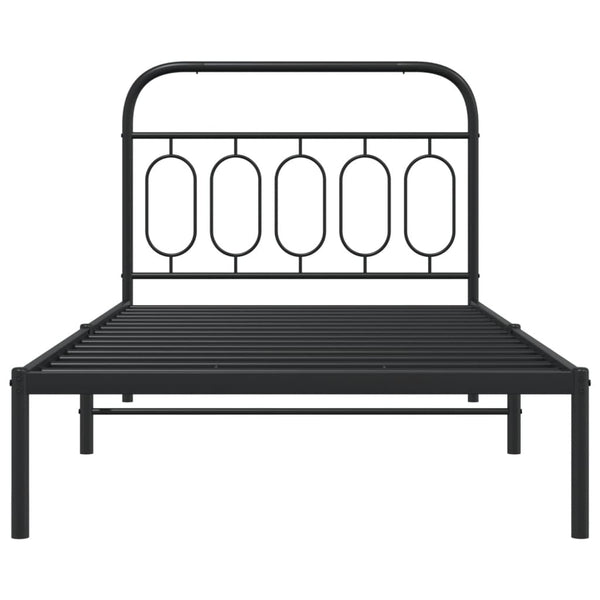 Metall Bettgestell Schwarz 100x190 cm