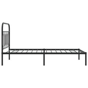 Metall Bettgestell Schwarz 100x190 cm