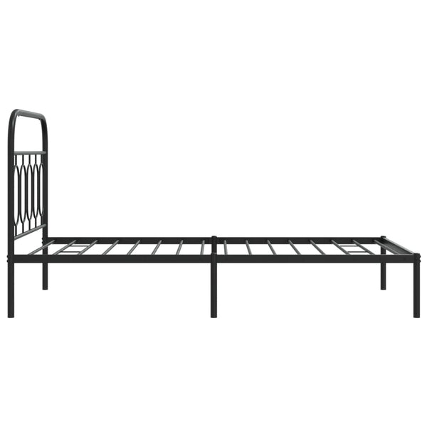 Metall Bettgestell Schwarz 100x190 cm
