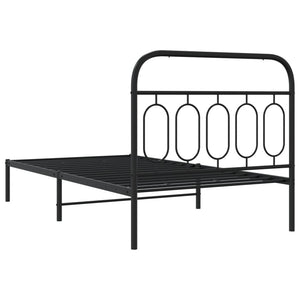 Metall Bettgestell Schwarz 100x190 cm