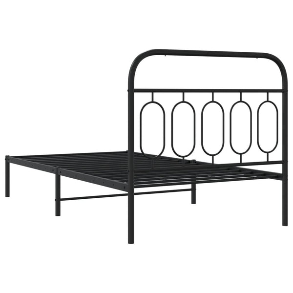 Metall Bettgestell Schwarz 100x190 cm