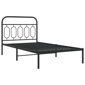 Metall Bettgestell Schwarz 100x200 cm