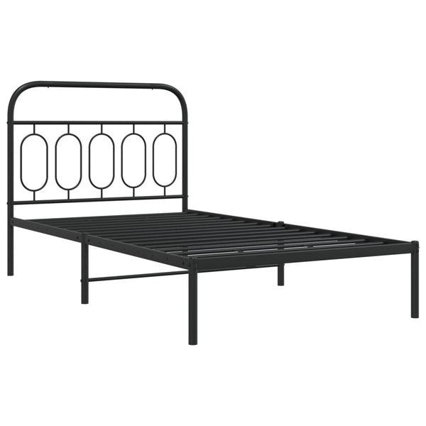 Metall Bettgestell Schwarz 100x200 cm