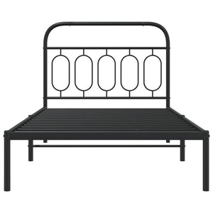 Metall Bettgestell Schwarz 100x200 cm