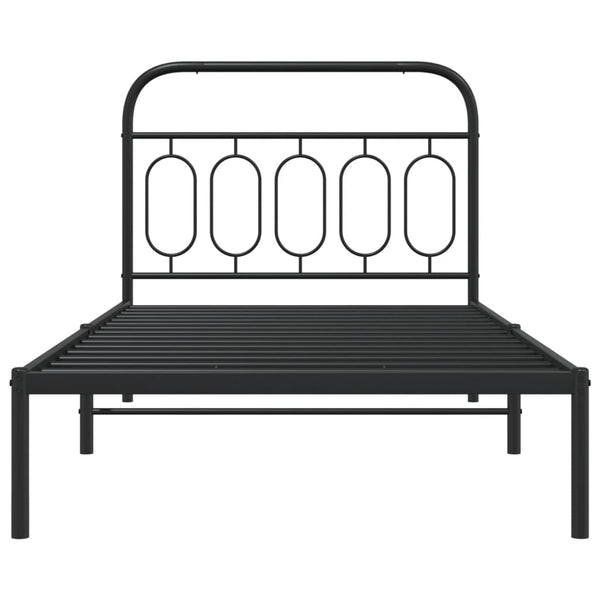 Metall Bettgestell Schwarz 100x200 cm