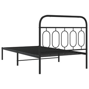 Metall Bettgestell Schwarz 100x200 cm