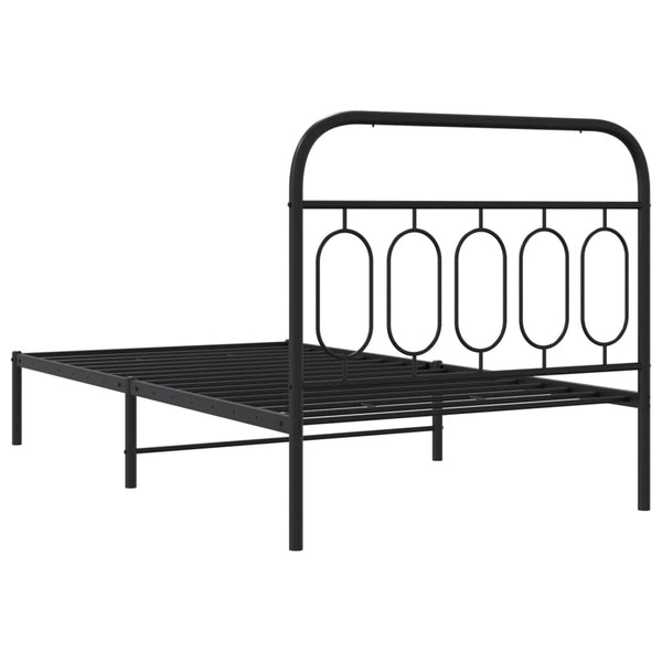 Metall Bettgestell Schwarz 100x200 cm