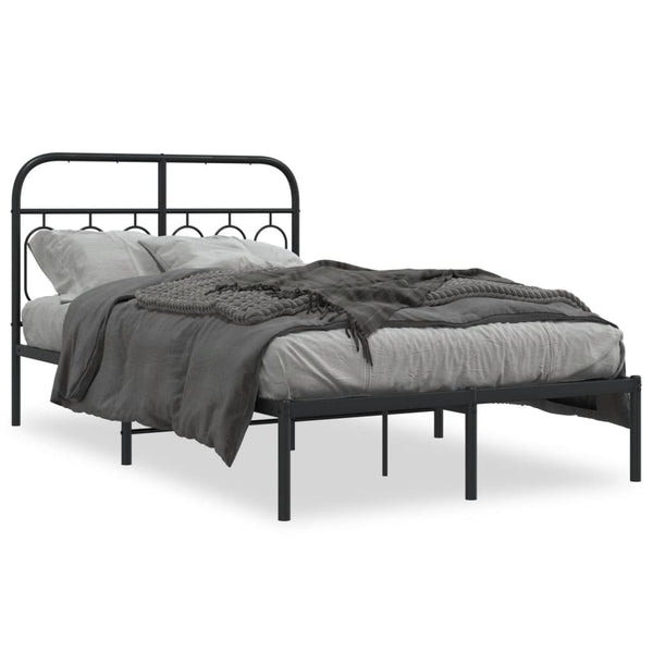 Bettgestell Metall Schwarz 120x190 cm