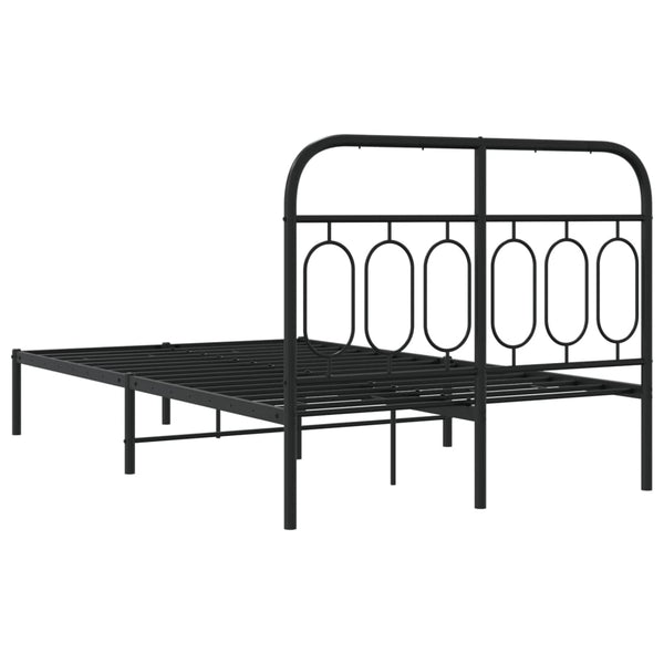 Bettgestell Metall Schwarz 120x190 cm