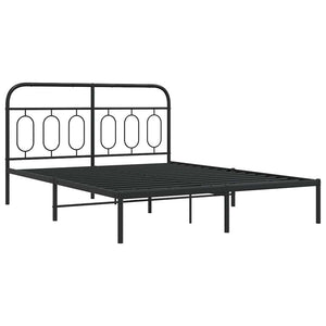 Bettgestell Metall Schwarz 135x190 cm