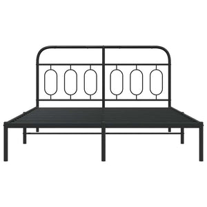 Bettgestell Metall Schwarz 135x190 cm