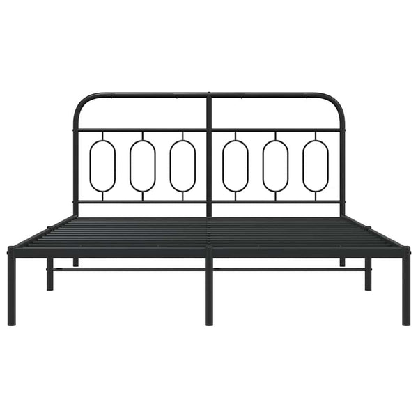 Bettgestell Metall Schwarz 135x190 cm