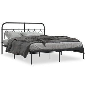Bettgestell Metall Schwarz 140x190 cm