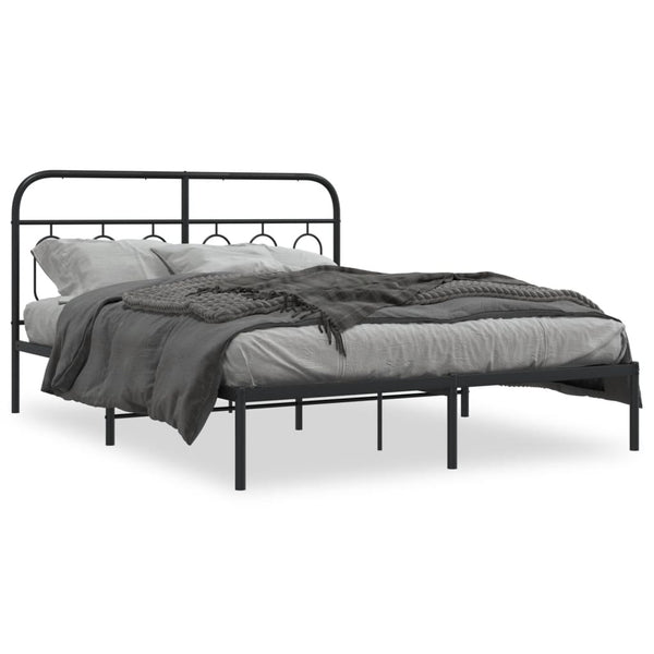 Bettgestell Metall Schwarz 140x190 cm