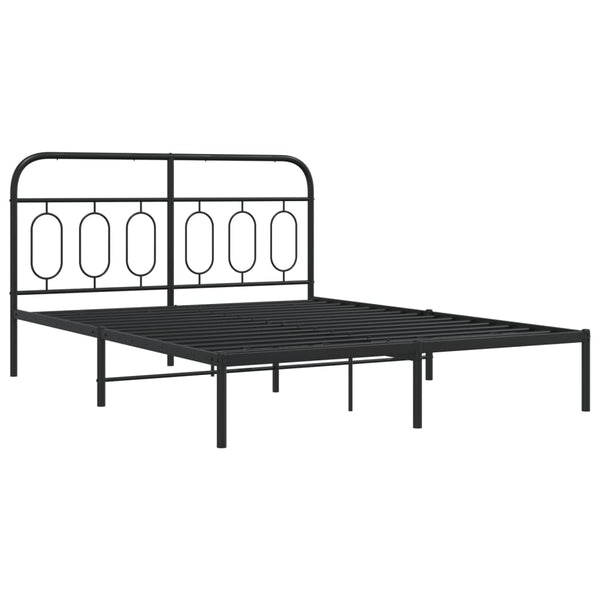 Bettgestell Metall Schwarz 140x190 cm