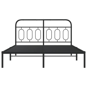 Bettgestell Metall Schwarz 140x190 cm