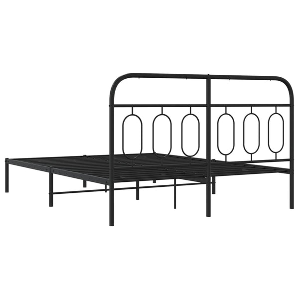 Bettgestell Metall Schwarz 140x190 cm