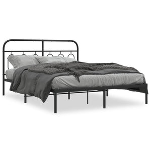 Bettgestell Metall Schwarz 140x200 cm