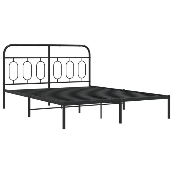 Bettgestell Metall Schwarz 140x200 cm