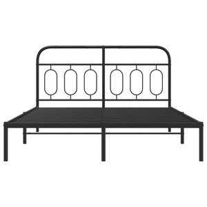 Bettgestell Metall Schwarz 140x200 cm