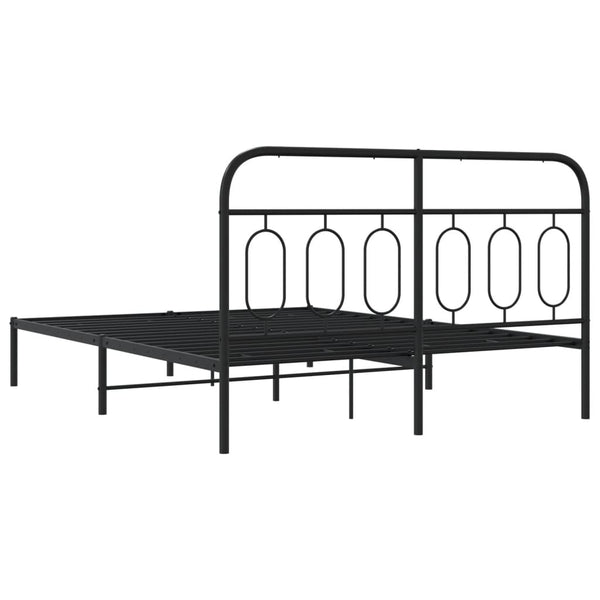 Bettgestell Metall Schwarz 140x200 cm