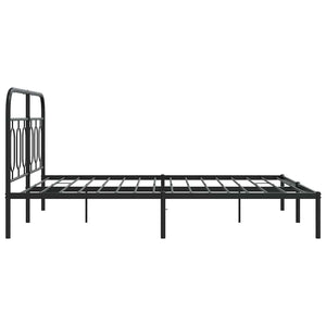 Bettgestell Metall Schwarz 150x200 cm