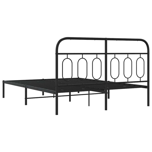 Bettgestell Metall Schwarz 150x200 cm