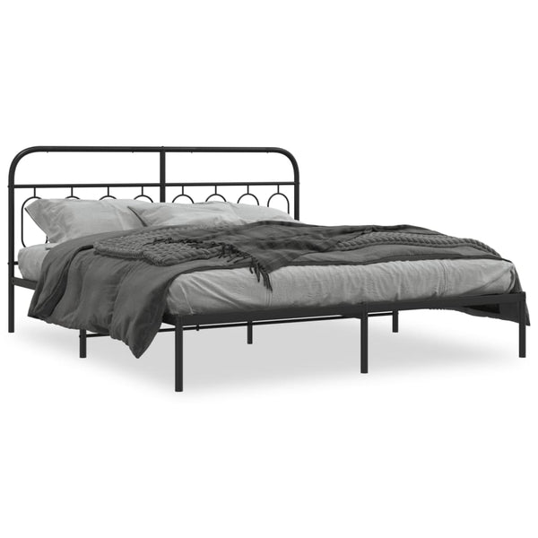 Bettgestell Metall Schwarz 180x200 cm