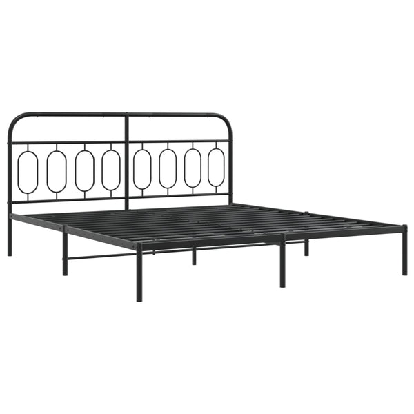 Bettgestell Metall Schwarz 180x200 cm
