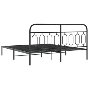 Bettgestell Metall Schwarz 180x200 cm