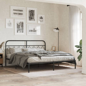 Bettgestell Metall Schwarz 180x200 cm