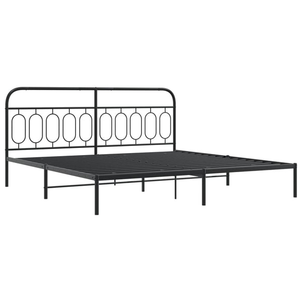 Bettgestell Metall Schwarz 200x200 cm