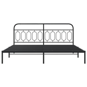 Bettgestell Metall Schwarz 200x200 cm