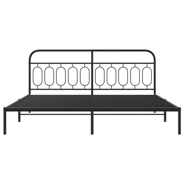 Bettgestell Metall Schwarz 200x200 cm