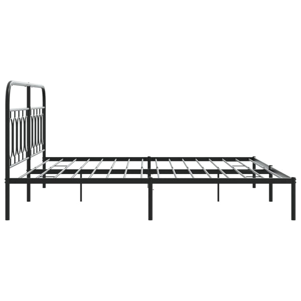 Bettgestell Metall Schwarz 200x200 cm